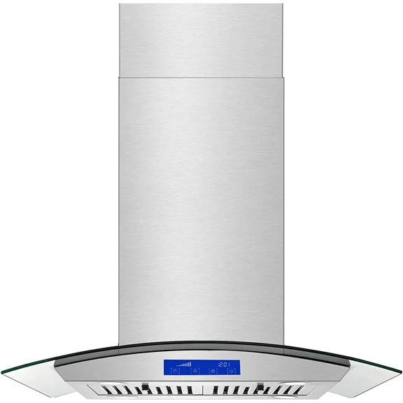 30 inch Island Mount Range Hood 700CFM Stainless Steel Touch Control Kitchen Vent Hood