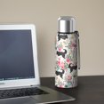 thumbnail image 5 of 20 Oz Husky Dog Flower Floral Coffee Tumbler Double Wall Insulated Stainless Steel Water Bottle | Metal Reusable Thermoses Flask with Cup Cap | Leak & Sweat Proof with Anti-Dust Lid, 5 of 7