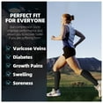 thumbnail image 4 of 3 Pairs Compression Socks for Women & Men Circulation 15-20 mmHg - Better Blood Flow, Swelling , Best Support for Medical, Running, Nursing, 4 of 7