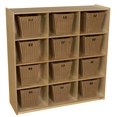 thumbnail image 2 of Wood Designs 12 Compartment Cubby with Bins, 2 of 2