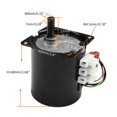 thumbnail image 2 of CHANCS Miniature Low Speed 68KTYZ 110V AC 10r/min Eccentric Shaft Electric Motor 28W Barbecue Bracket Support Fixed Base, 2 of 7