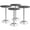 Black, variant on Costway 4PCS Round Bistro Bar Table Height Adjustable 360-degree Swivel Black