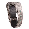 thumbnail image 1 of Nomad Creek Women's Turquoise And Cross Studded Leather Fur Belt, 1 of 2
