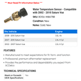 thumbnail image 2 of Water Temperature Sensor - Compatible with 2002 - 2010 Saturn Vue 2003 2004 2005 2006 2007 2008 2009, 2 of 2