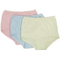 thumbnail image 1 of 100% Cotton Cuff Leg Panty, Three Pack in Assorted Pastels Size 7 (Style 118), 1 of 5