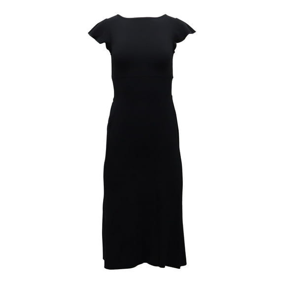 Pre-Owned Diane Von Furstenberg Lourdes Cut Out Back Dress in Black Triacetate