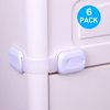 Kindergard Babyproof 6-Pack Cabinet Guards, Multi-Purpose Latches/Locking Straps for Refrigerators, Cabinets, Drawers, Dishwasher, Toilet