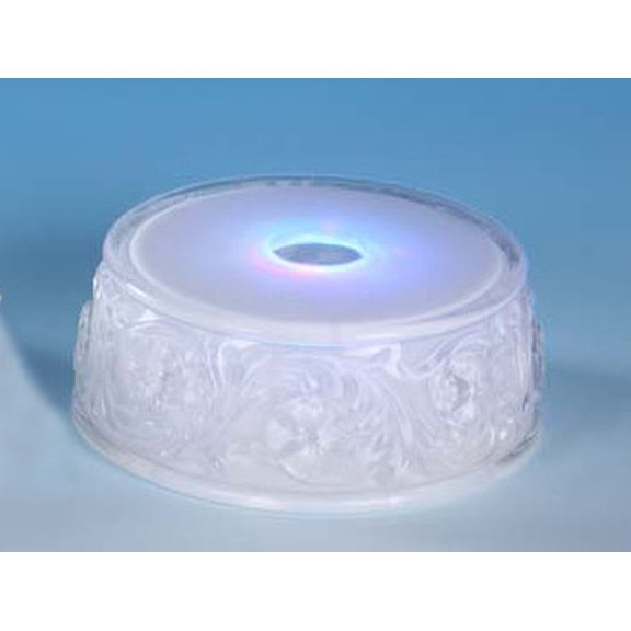 CC Christmas Decor LED Lighted Icy Crystal Round Base for Use Under Figurines - 1.5"