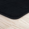thumbnail image 4 of Lavish Home 67-16-BL Ensemble de Tapis de Bain à Rayures en Mousse à Mémoire de Forme 2 Pcs - Noir, 4 of 10