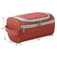 thumbnail image 2 of Travel Toiletry and Cosmetics Organizer Bag, Holiday Gift for Family or Friends- Red, 2 of 4