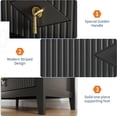 thumbnail image 4 of EastVita Fluted Dresser for Bedroom 43 Tall Storage Organizer Cabinet Living Room Hallway Entryway Black, 4 of 7