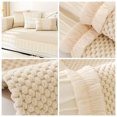 thumbnail image 4 of LCXmlly Heat-retaining Sofa Cushion Thick Plush Sofa Cushion Cover Non Slip Design Lace Patchwork Non Fading Universal Fit, 4 of 9