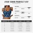 thumbnail image 6 of Lsque Blue Butterfly Printed Women'S Sports Bra, Compression, Moisture Wicking, High-Impact Sports Bra For Women,Supportive sports bra-, 6 of 9
