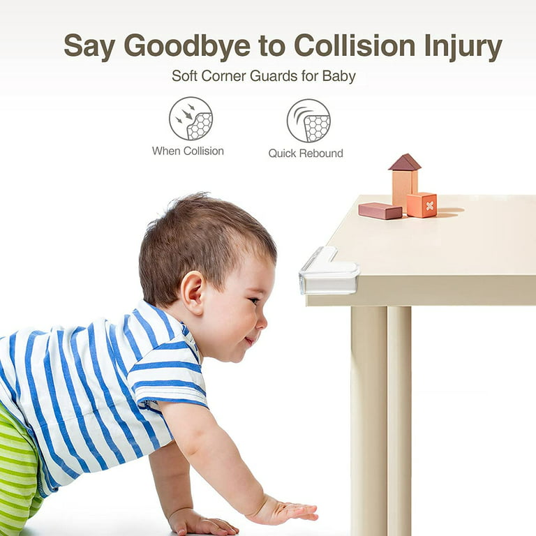 AllTopBargains 4 Corner Protector Ball Shape Baby Child Safety Cushion Table Edge Desk Guard