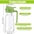 thumbnail image 2 of Oil Dispenser for Kitchen Spray, 2 In 1 Oil Dispenser and Oil Sprayer, Olive Bottle Spray and Pour for Kitchen, 16oz/470ml Glass Oil Bottle for Air Fryer, Salad, Frying, BBQ (Green), 2 of 5