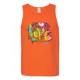 thumbnail image 2 of Wild Bobby, Colorful Rainbow Paint Love Streetwear Mens Graphic Tank Top, Orange, Medium, 2 of 3