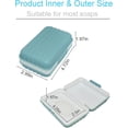 thumbnail image 5 of Januofit  Compact Soap Bar Holder Dish for Shower, Portable Travel Soap Case with Lid & Draining Layer, Travel Size Toiletries Essentials for Bathroom, Camping, Hiking, Gym, Outdoor, Waterproof, 5 of 7