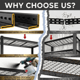 thumbnail image 6 of Heavy Duty Garage Shelving Unit, 2240 lbs Metal Storage Shelves, Adjustable Steel Shelving Rack, 39.37"W x 19.6"D x 60"H, 4-Tier Freestanding Industrial Shelf for Garage, Basement, Warehouse, 6 of 7