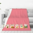 thumbnail image 1 of KLL Cute Cat Pattern Fleece Throw Blanket,Fleece Throw Blankets for Couch & Bed All Season Use-80"x60", 1 of 7