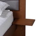 thumbnail image 5 of Baxton Studio Hemera Gray Fabric Brown Wood King Size Platform Bed With Table, 5 of 6