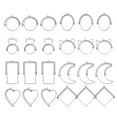 thumbnail image 1 of 24 Pcs DIY Pendants Hollow out Pendant Jewelry Pendants Geometry Theme Pendants, 1 of 8