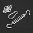 thumbnail image 4 of Silver Stainless Steel Sun Shade Hardware Kit, 8pcs/set Sun Sail Installation Kit, For Shade Sail Hooks, 4 of 8