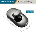 thumbnail image 2 of Uxcell 10 Pcs Twist Lock Fastener Purse Turn Clasps Metal Button Dark Silver, 2 of 6