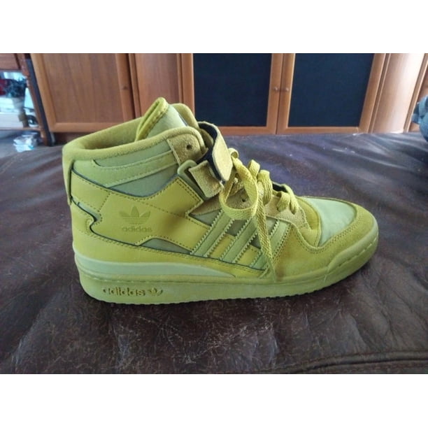 Adi-das HIGH TOP AGY9518 MUSTARD YELLOW SUEDE SZ. 8.5 PRE OWNED TOP CONDITION !