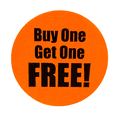 Buy One Get One Free Stickers, 1.5