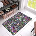 thumbnail image 3 of MKHERT Abstract Geometric Style Mosaic Blocks and Modern Squares Doormat Rug Home Decor Floor Mat Bath Mat 30x18 inch, 3 of 3