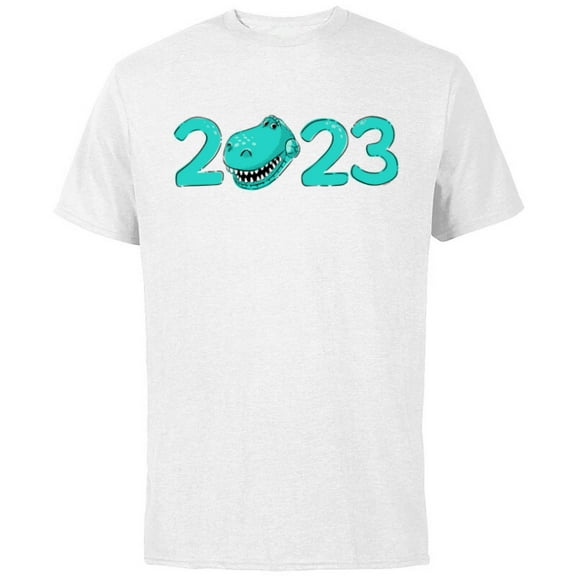 Disney and Pixar’s Toy Story Rex 2023 New Year - Short Sleeve Cotton T-Shirt for Adults - Customized-White