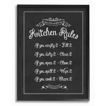 Kitchen Rules Chalkboard Textual Art Walmart Com Walmart Com