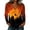 Red, variant on Women Halloween Print Long Sleeve Top Pocket Tunic Shirt, Graphic Loose Fit Casual Blouse, Spooky Holiday Pattern Soft Pullover Tunic