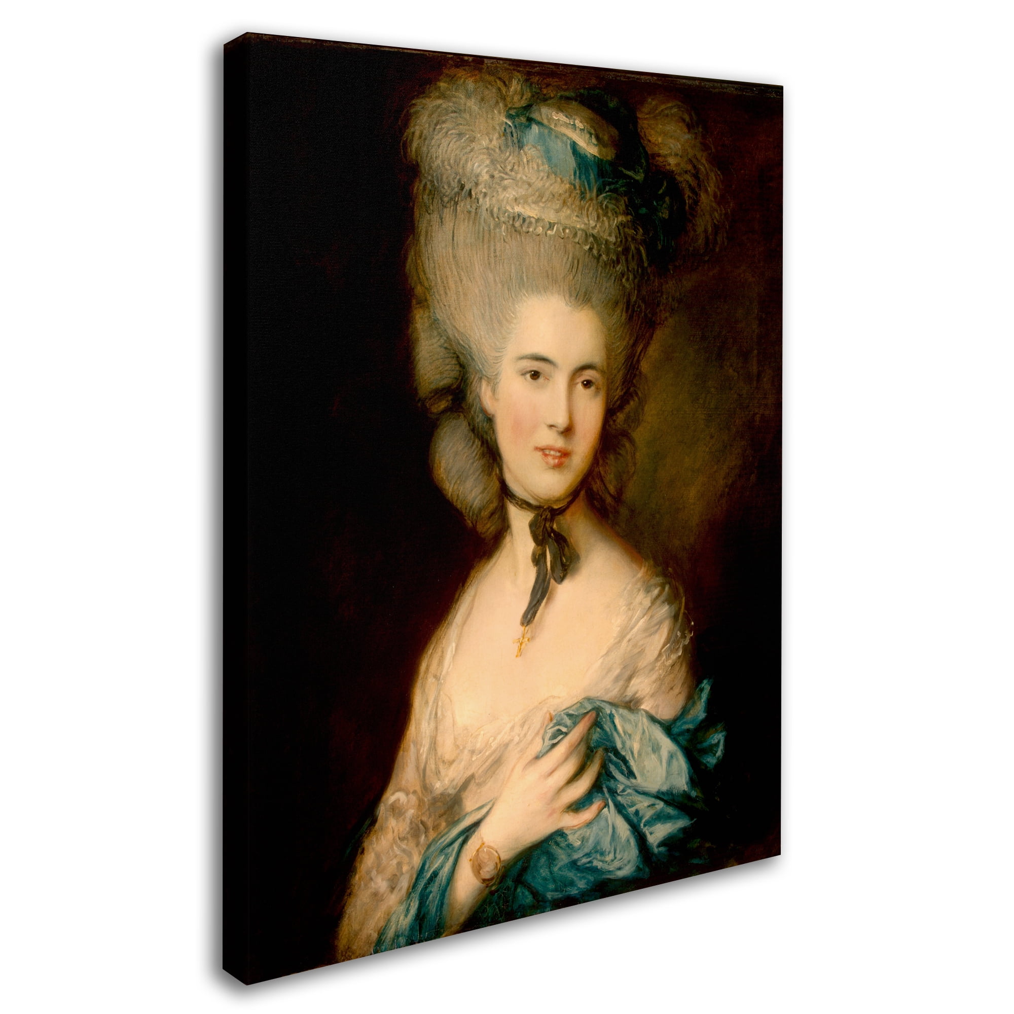Gainsborough 'A Woman In Blue' Canvas Art