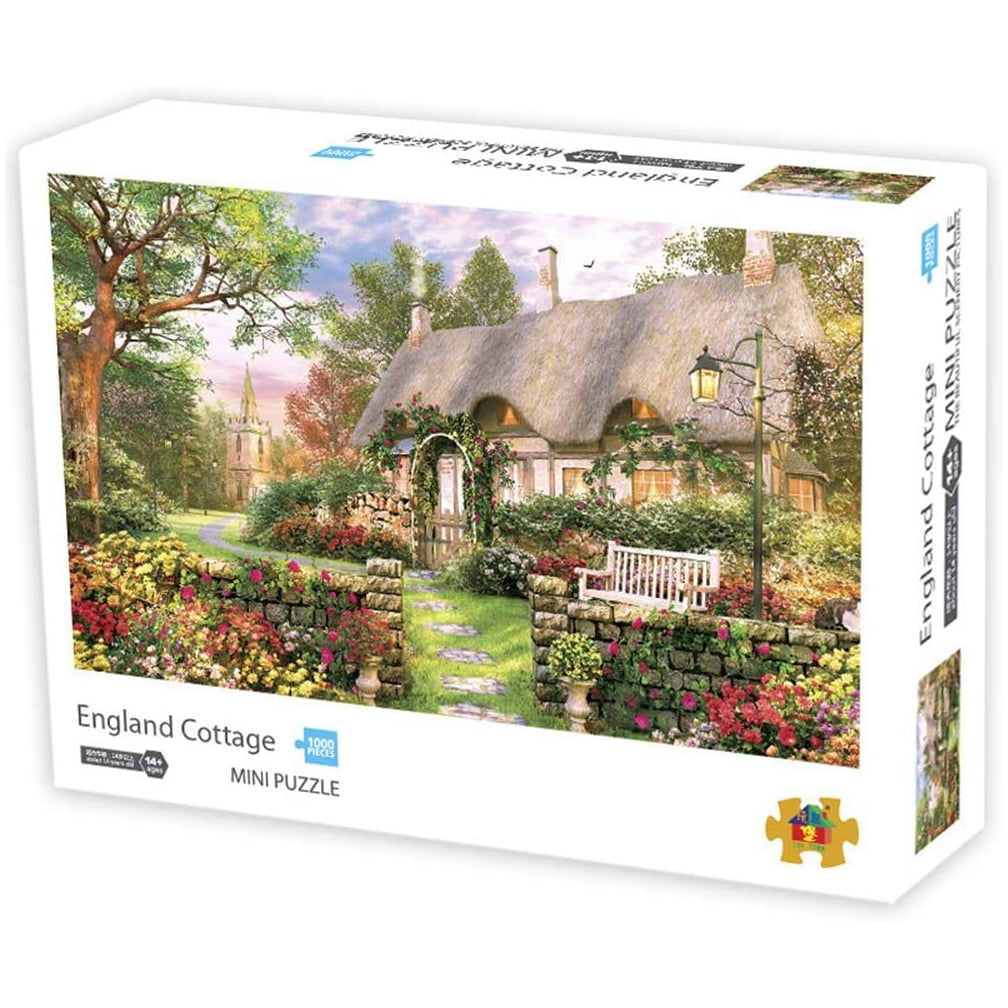 1000Piece Retro Jigsaw Puzzle England Cottage Landscapes Puzzles Educational Toy 
