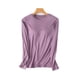 thumbnail image 4 of Camisa básica de manga larga con cuello redondo y almohadilla para el pecho, pijama para mujer, ropa de otoño, ropa de casa de talla grande, 4 of 4