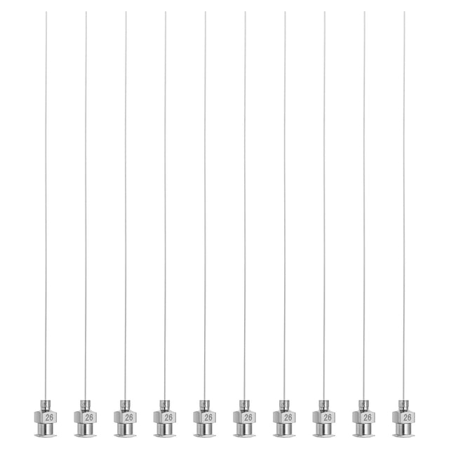 Uxcell 10 Pcs 26G 5 Inch Blunt Tip Dispensing Needle with Lure Lock for Refilling Liquid Inks Adhesives