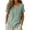 Green, variant on Women's Scoop Neck Embroidered Short Sleeve Blouse, Casual Textured Top for Women, Women's Beige, Sizes S-2XL