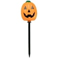 thumbnail image 4 of Northlight Jack-O-Lantern Shaped Halloween Pathway Markers - Clear - 3.75' Black Wire - 5ct, 4 of 10