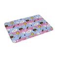thumbnail image 2 of Xecao Bees And Daisies Striped print Flannel Mat: Non-slip, 16x24in. Ideal for kitchen, bedroom, bath & living room., 2 of 9