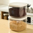 thumbnail image 6 of TEAFIRST Food Storage Containers, Flour And Sugar Containers Airtight 10 Lb Plastic, BPA-free, Clear, 6 of 11