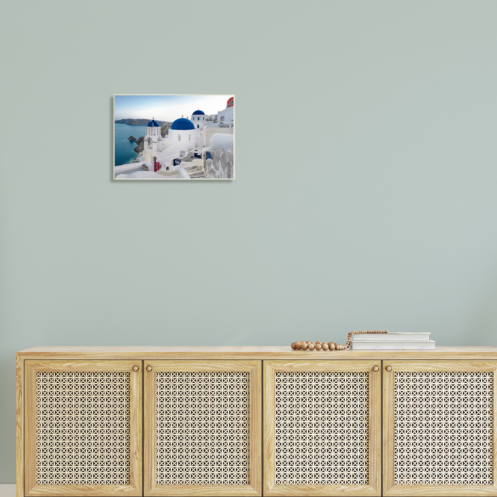 Stupell Industries Ocean View City Landscape Beautiful Architecture White Buildings, 19 x 13, Design by Danita Delimont