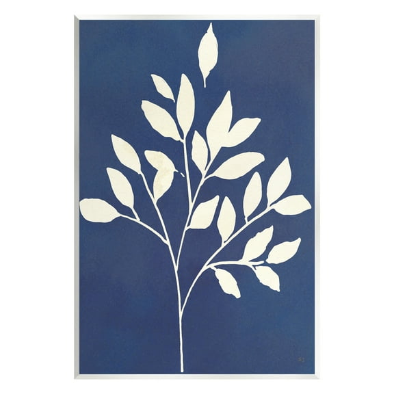 Stupell Industries Modern Leaf Sprig Botanical Abstract Stencil Shape Graphic Art Unframed Art Print Wall Art, Design by Susan Jill
