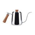 thumbnail image 1 of Hervidor de cuello de cisne Soledad tetera ligera con mango de madera Plata 600ml, 1 of 10