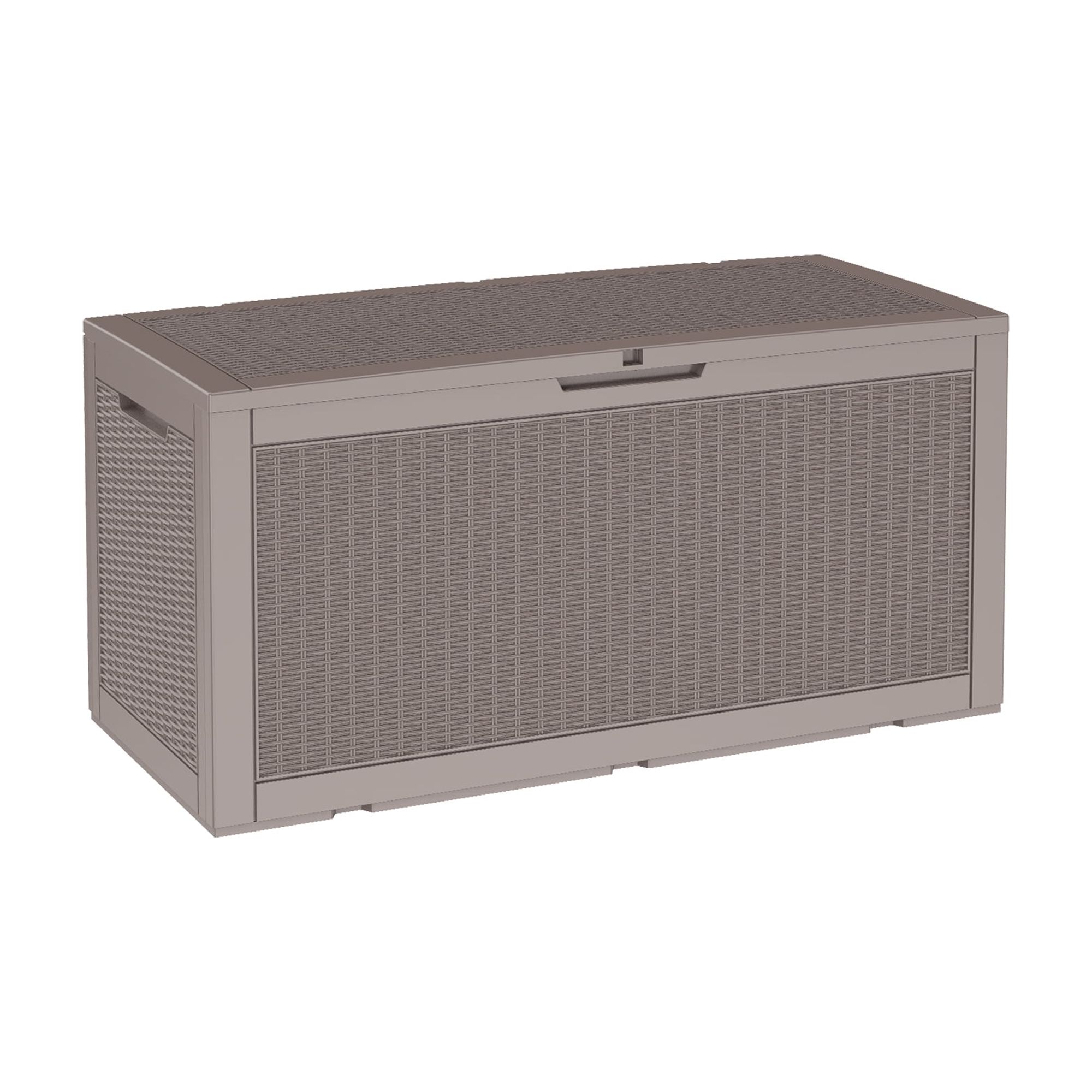 MAYEERTY 100 Gallon Outdoor Deck Box, Large Capacity Storage Box for Patio Furniture Cushions, Pillow Outdoor Indoor, Light Brown