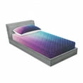 thumbnail image 3 of Abstract Bedding Set with Sheet & Covers, Gradient Background with Little Geometric Fractal Triangle Graphic Style, Printed Bedroom Decor 2 Shams, 4 Sizes, Pink Blue, by Ambesonne, 3 of 3