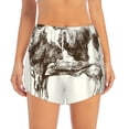 thumbnail image 2 of Cauagu Cow 1 Print Women's 2 in 1 Running Shorts Athletic Workout Gym Yoga Shorts Running Shorts for Women-Small, 2 of 7
