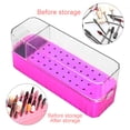 thumbnail image 2 of 1pc 40Slot Transparent Nails Drill Bit Organizers Box Light Plastic Storage Case For Manicure Tools Container, 2 of 9