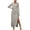 Gray, variant on ChaoHeng Dresses for Women Long Sleeve Fashion Dresses for Women 2025 Women Fashion Solid Color Long Sleeve Split Buttons Casual Long Dress