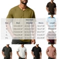 thumbnail image 3 of Fanshiluo Men's V Neck Henley Short Sleeve T-Shirt, Solid Button Casual Top,Size:XXL,Big and Tall Men, 3 of 9